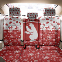 Greenland Christmas Back Car Seat Cover Land of Ice Heart of Fire - Wonder Print Shop