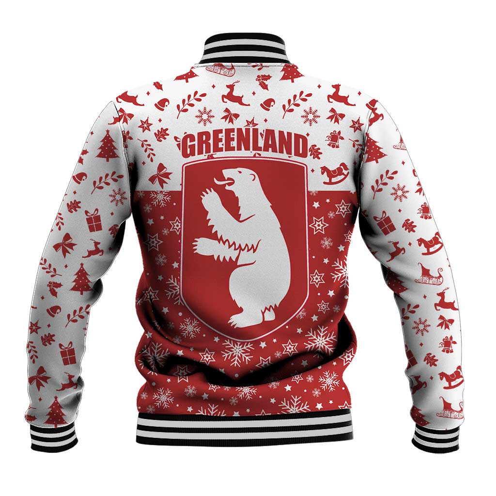 Greenland Christmas Baseball Jacket Land of Ice Heart of Fire - Wonder Print Shop