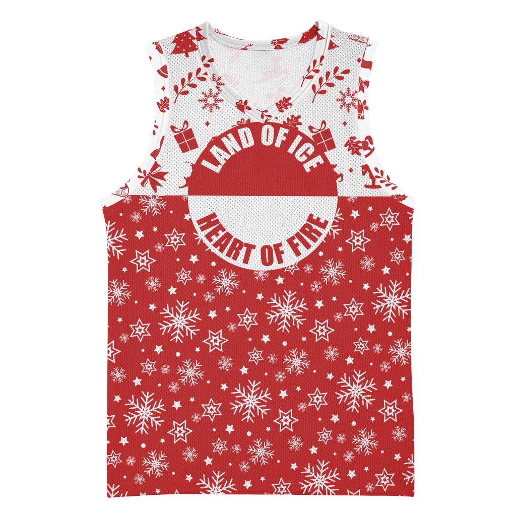 Greenland Christmas Basketball Jersey Land of Ice Heart of Fire - Wonder Print Shop