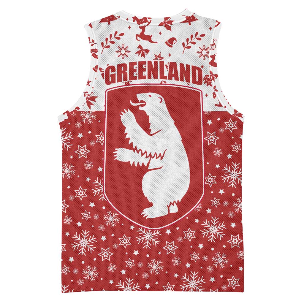 Greenland Christmas Basketball Jersey Land of Ice Heart of Fire - Wonder Print Shop
