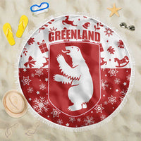 Greenland Christmas Beach Blanket Land of Ice Heart of Fire - Wonder Print Shop