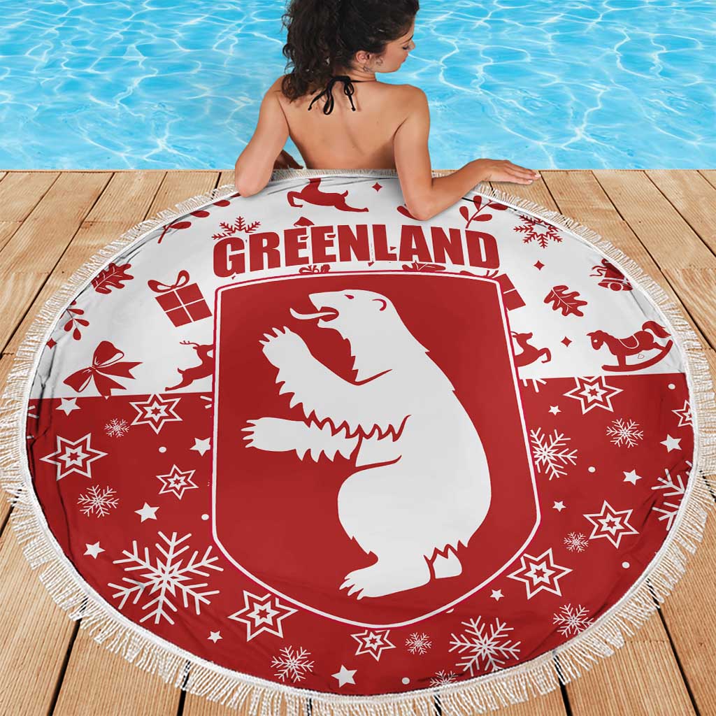 Greenland Christmas Beach Blanket Land of Ice Heart of Fire - Wonder Print Shop