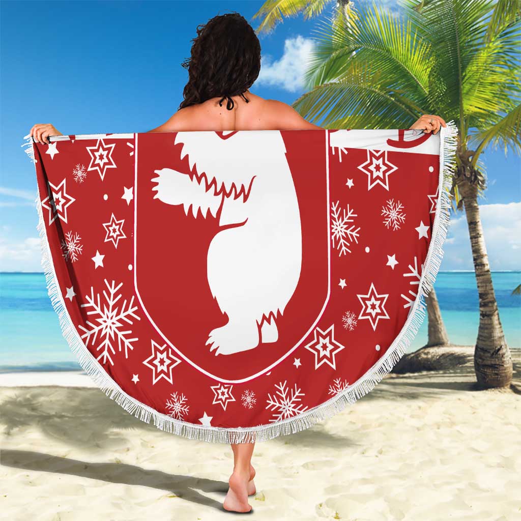 Greenland Christmas Beach Blanket Land of Ice Heart of Fire - Wonder Print Shop