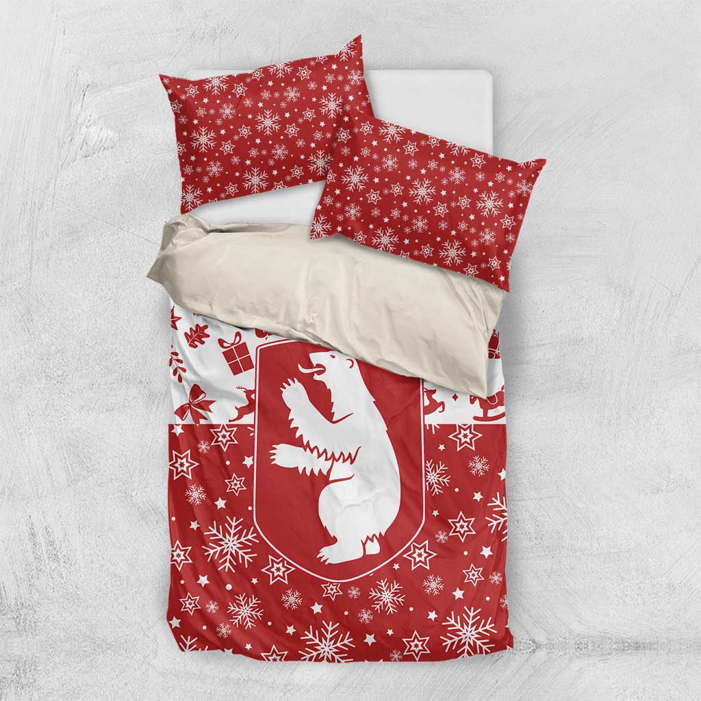 Greenland Christmas Bedding Set Land of Ice Heart of Fire - Wonder Print Shop