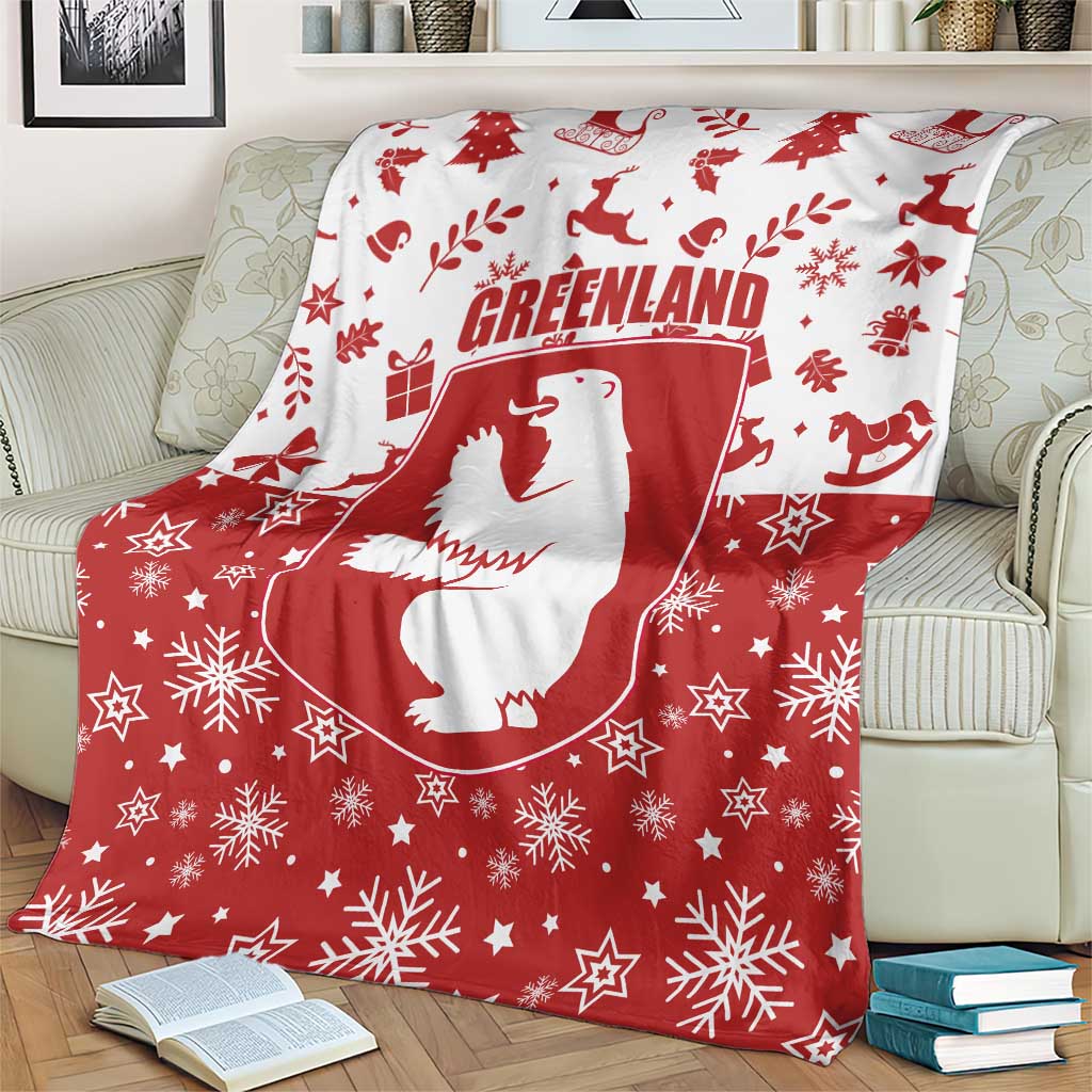 Greenland Christmas Blanket Land of Ice Heart of Fire - Wonder Print Shop