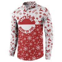 Greenland Christmas Button Sweatshirt Land of Ice Heart of Fire - Wonder Print Shop