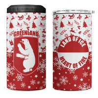 Greenland Christmas 4 in 1 Can Cooler Tumbler Land of Ice Heart of Fire - Wonder Print Shop