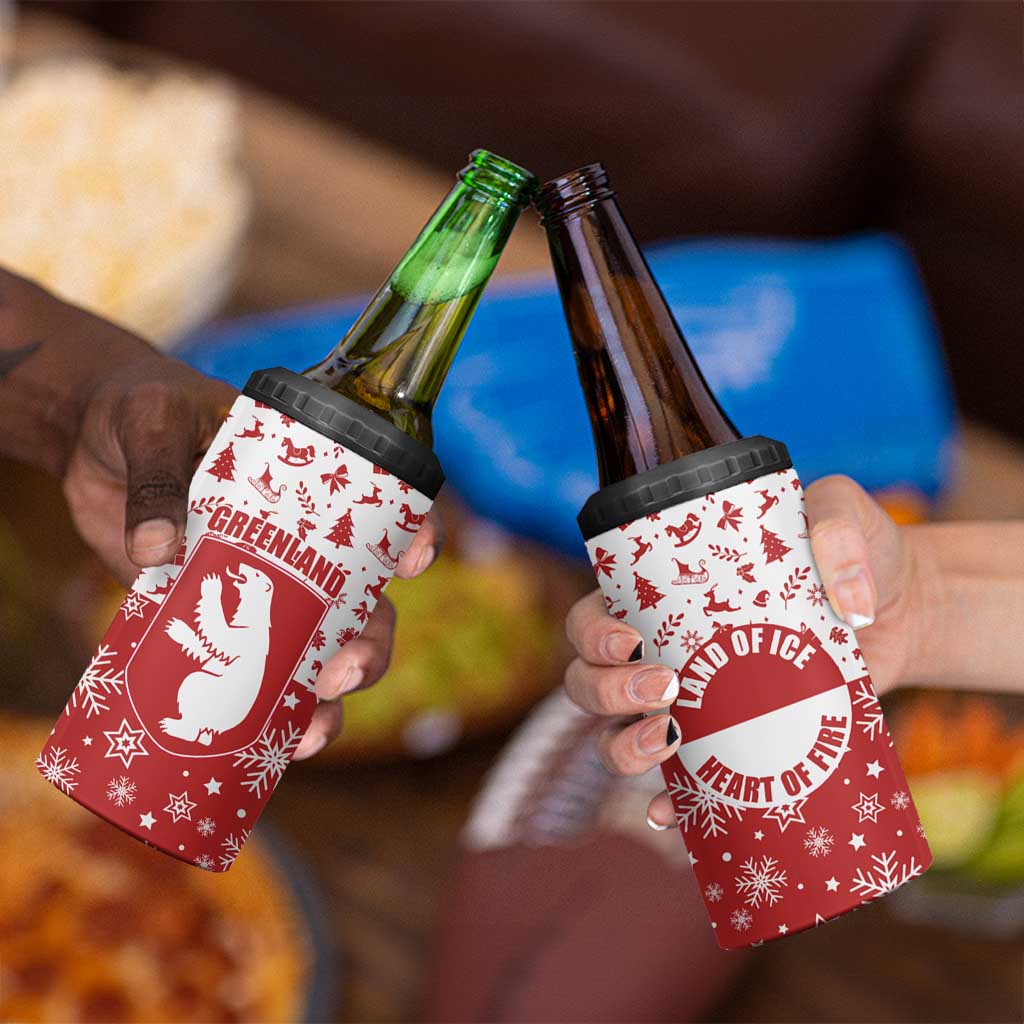 Greenland Christmas 4 in 1 Can Cooler Tumbler Land of Ice Heart of Fire - Wonder Print Shop