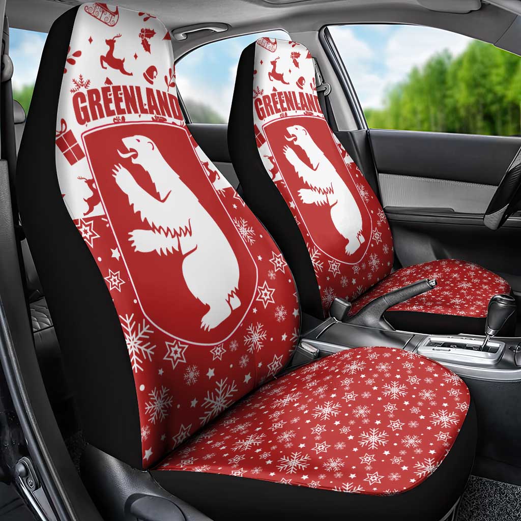 Greenland Christmas Car Seat Cover Land of Ice Heart of Fire - Wonder Print Shop