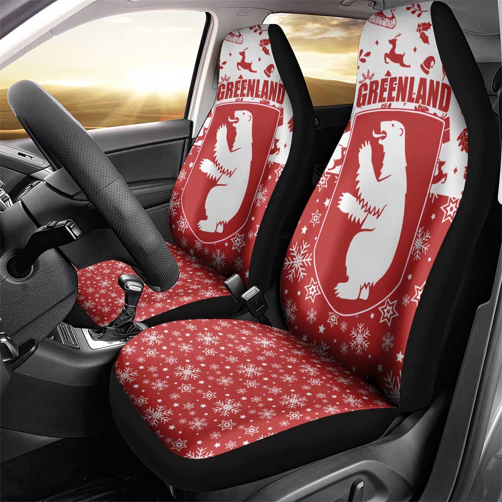 Greenland Christmas Car Seat Cover Land of Ice Heart of Fire - Wonder Print Shop