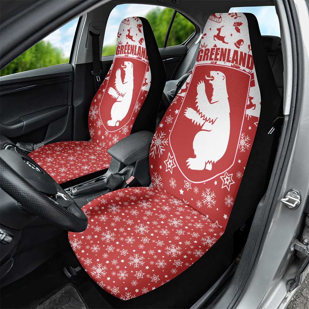 Greenland Christmas Car Seat Cover Land of Ice Heart of Fire - Wonder Print Shop