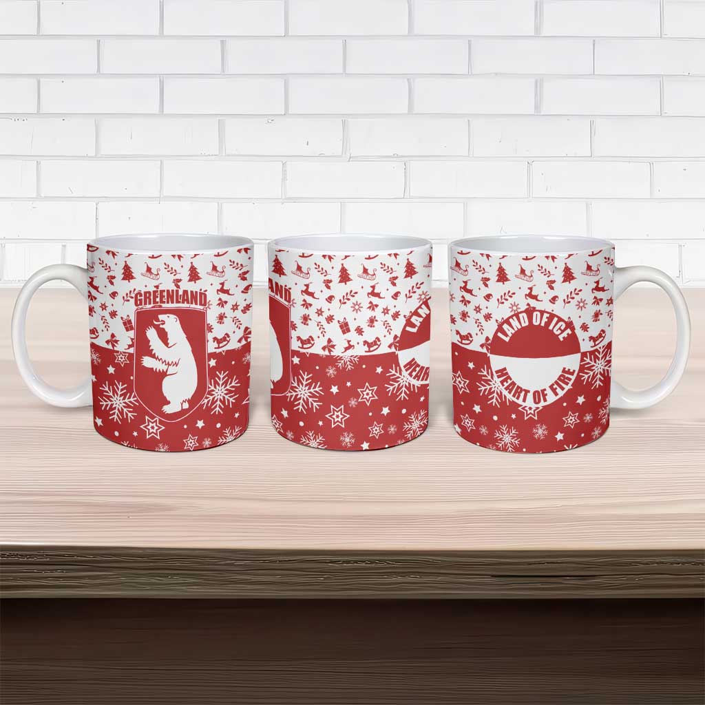 Greenland Christmas Ceramic Mug Land of Ice Heart of Fire - Wonder Print Shop