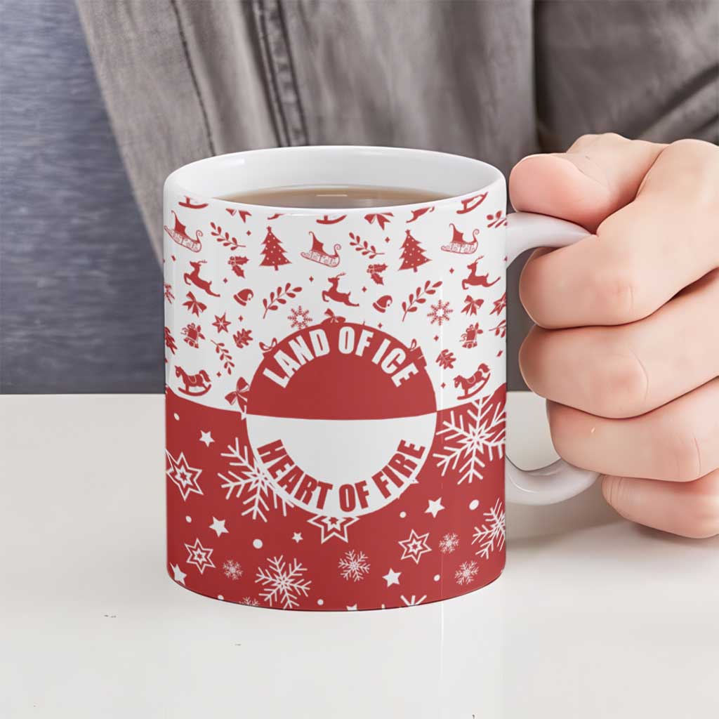 Greenland Christmas Ceramic Mug Land of Ice Heart of Fire - Wonder Print Shop