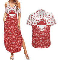 Greenland Christmas Couples Matching Summer Maxi Dress and Hawaiian Shirt Land of Ice Heart of Fire - Wonder Print Shop
