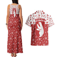 Greenland Christmas Couples Matching Tank Maxi Dress and Hawaiian Shirt Land of Ice Heart of Fire - Wonder Print Shop