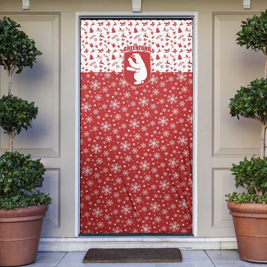 Greenland Christmas Door Cover Land of Ice Heart of Fire - Wonder Print Shop