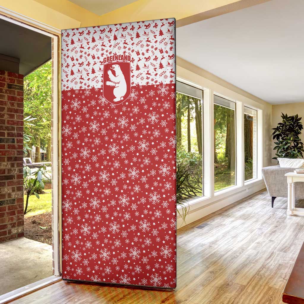 Greenland Christmas Door Cover Land of Ice Heart of Fire - Wonder Print Shop