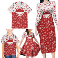 Greenland Christmas Family Matching Long Sleeve Bodycon Dress and Hawaiian Shirt Land of Ice Heart of Fire - Wonder Print Shop