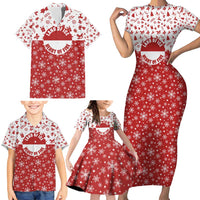 Greenland Christmas Family Matching Short Sleeve Bodycon Dress and Hawaiian Shirt Land of Ice Heart of Fire - Wonder Print Shop