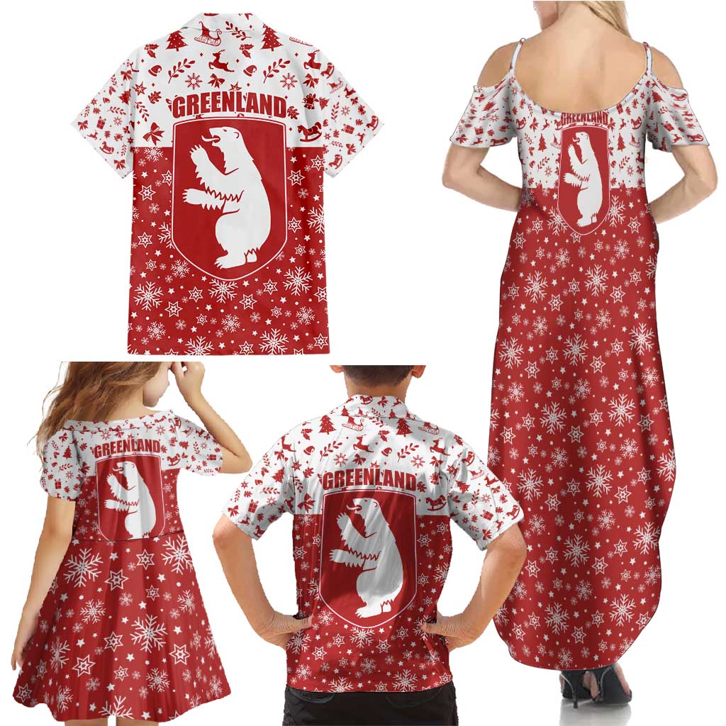 Greenland Christmas Family Matching Summer Maxi Dress and Hawaiian Shirt Land of Ice Heart of Fire - Wonder Print Shop