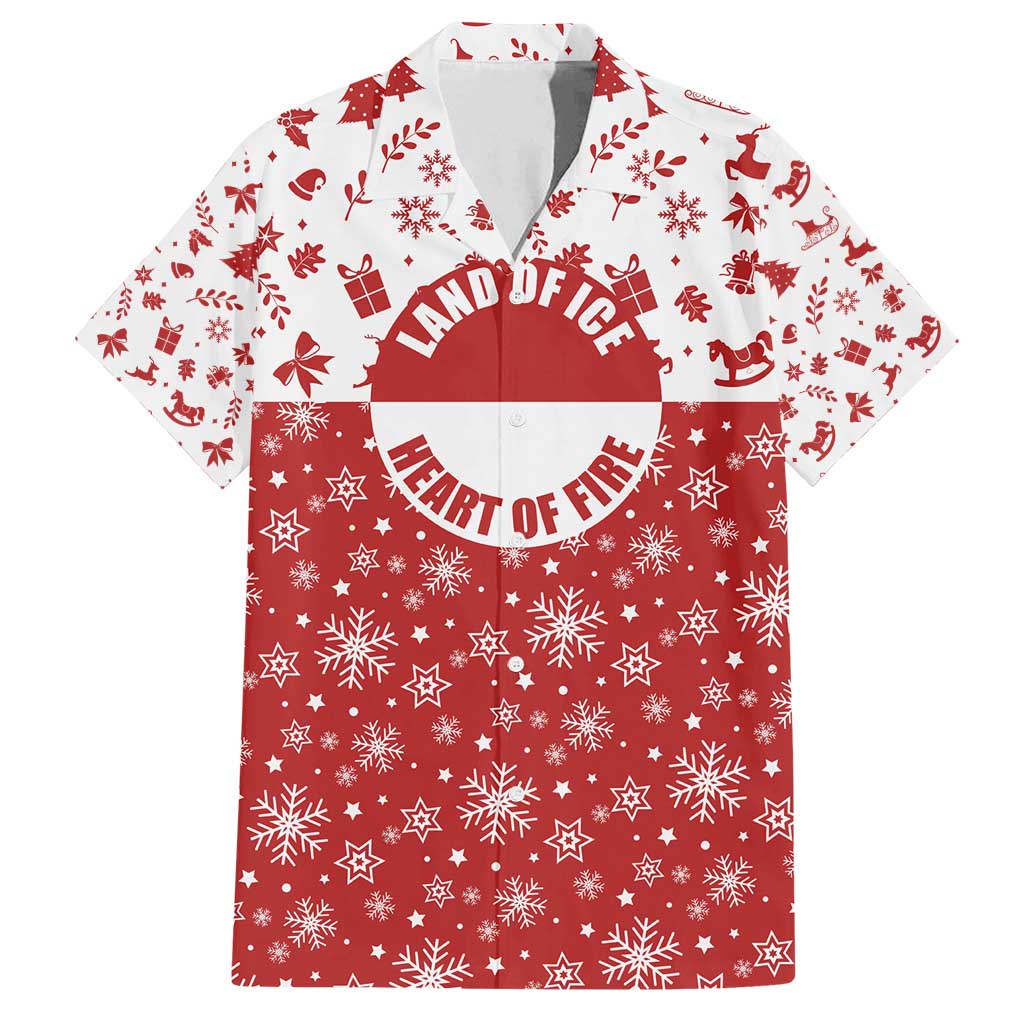 Greenland Christmas Family Matching Summer Maxi Dress and Hawaiian Shirt Land of Ice Heart of Fire - Wonder Print Shop