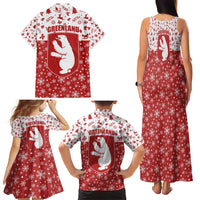 Greenland Christmas Family Matching Tank Maxi Dress and Hawaiian Shirt Land of Ice Heart of Fire - Wonder Print Shop