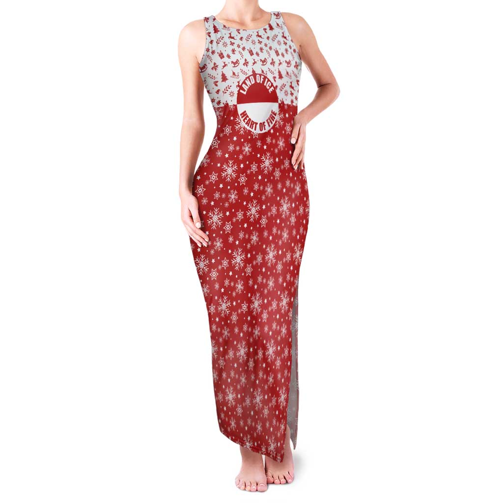 Greenland Christmas Family Matching Tank Maxi Dress and Hawaiian Shirt Land of Ice Heart of Fire - Wonder Print Shop