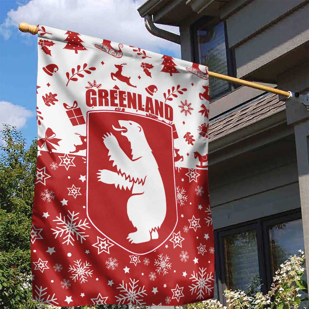 Greenland Christmas Garden Flag Land of Ice Heart of Fire - Wonder Print Shop