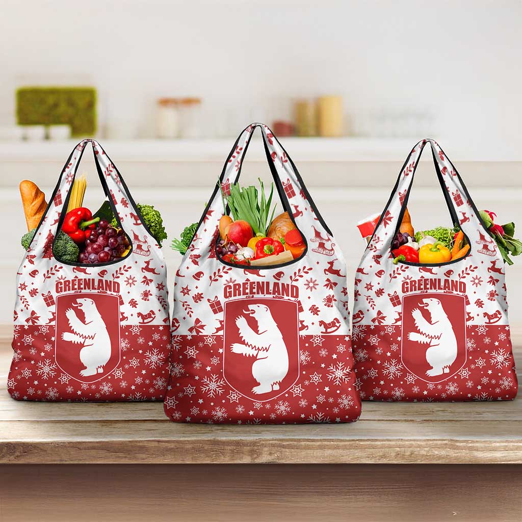 Greenland Christmas Grocery Bag Land of Ice Heart of Fire - Wonder Print Shop