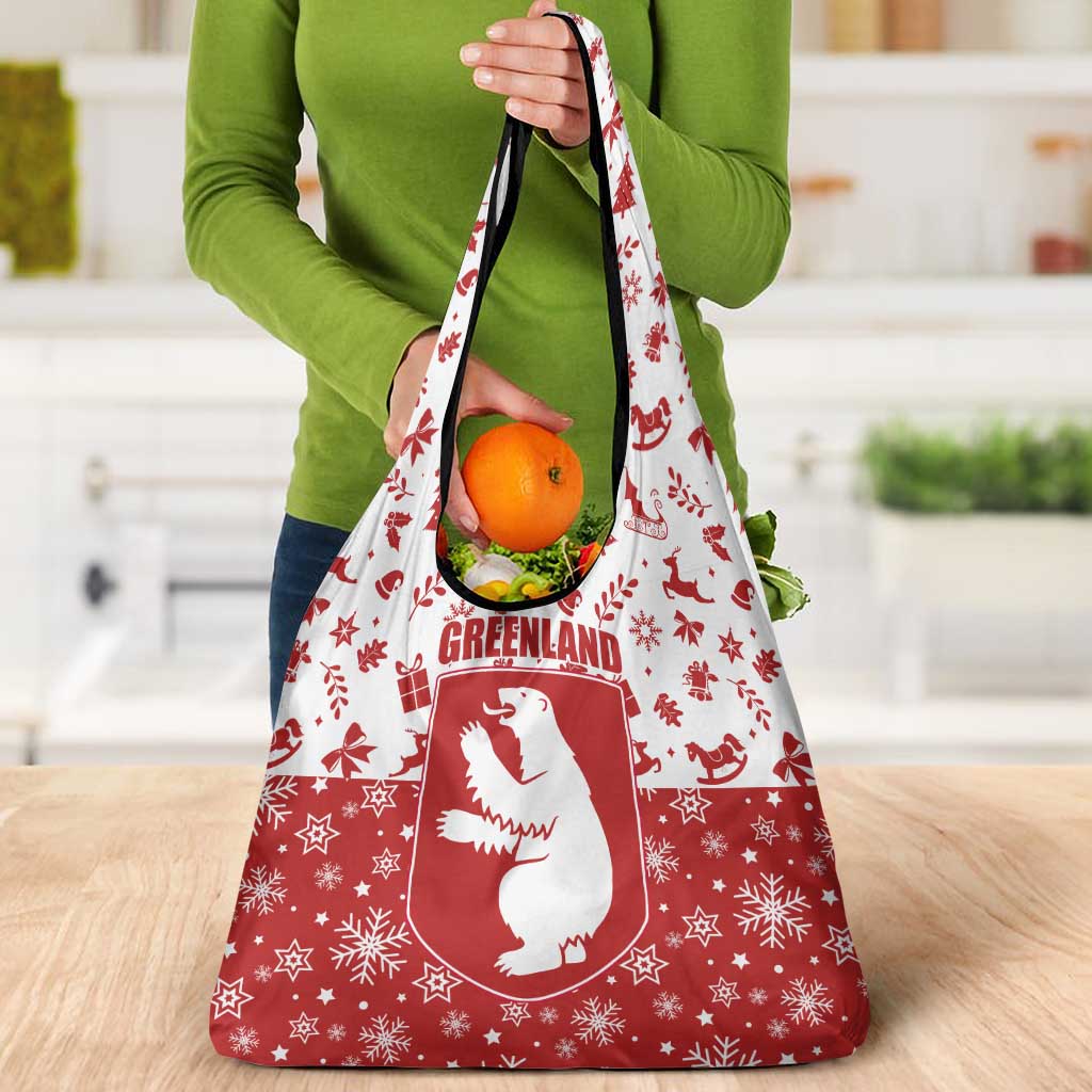 Greenland Christmas Grocery Bag Land of Ice Heart of Fire - Wonder Print Shop