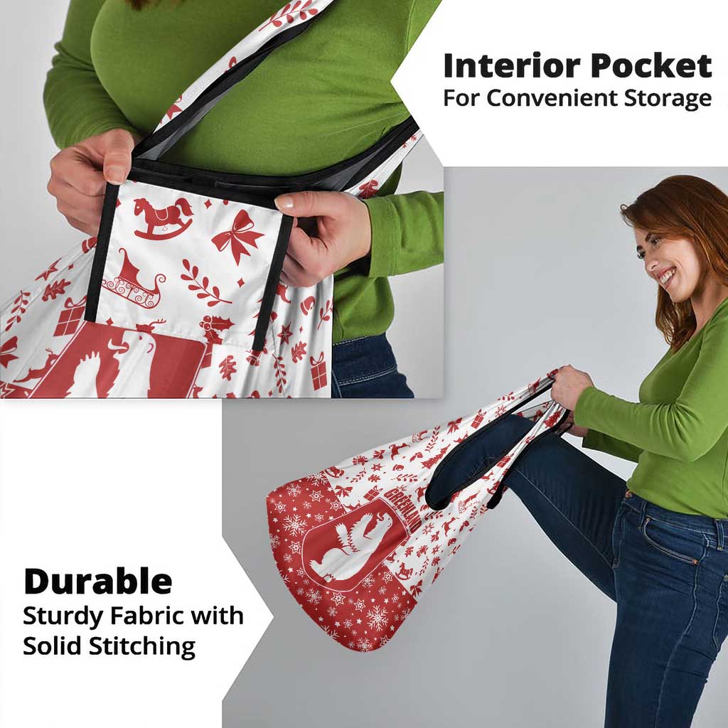 Greenland Christmas Grocery Bag Land of Ice Heart of Fire - Wonder Print Shop