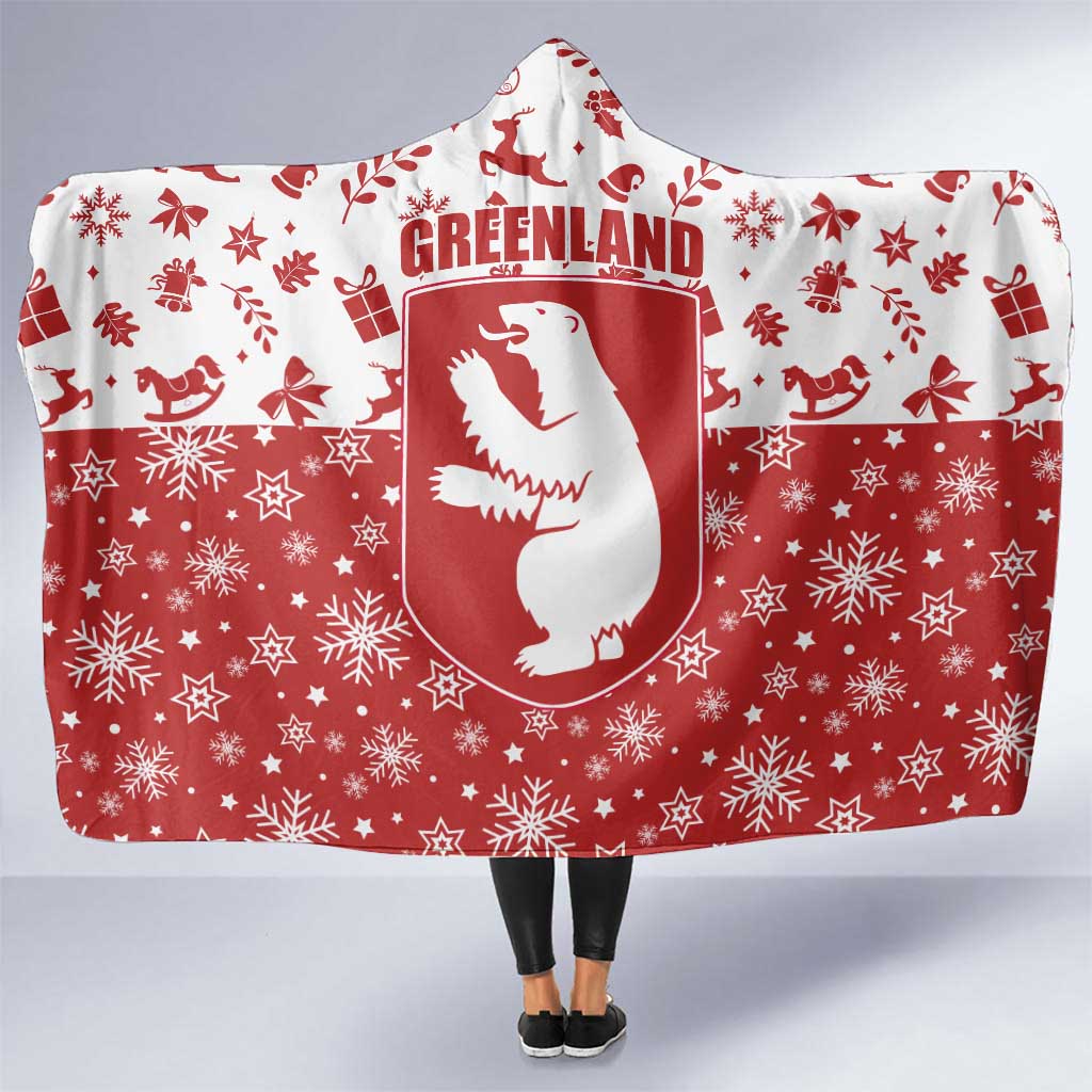 Greenland Christmas Hooded Blanket Land of Ice Heart of Fire - Wonder Print Shop