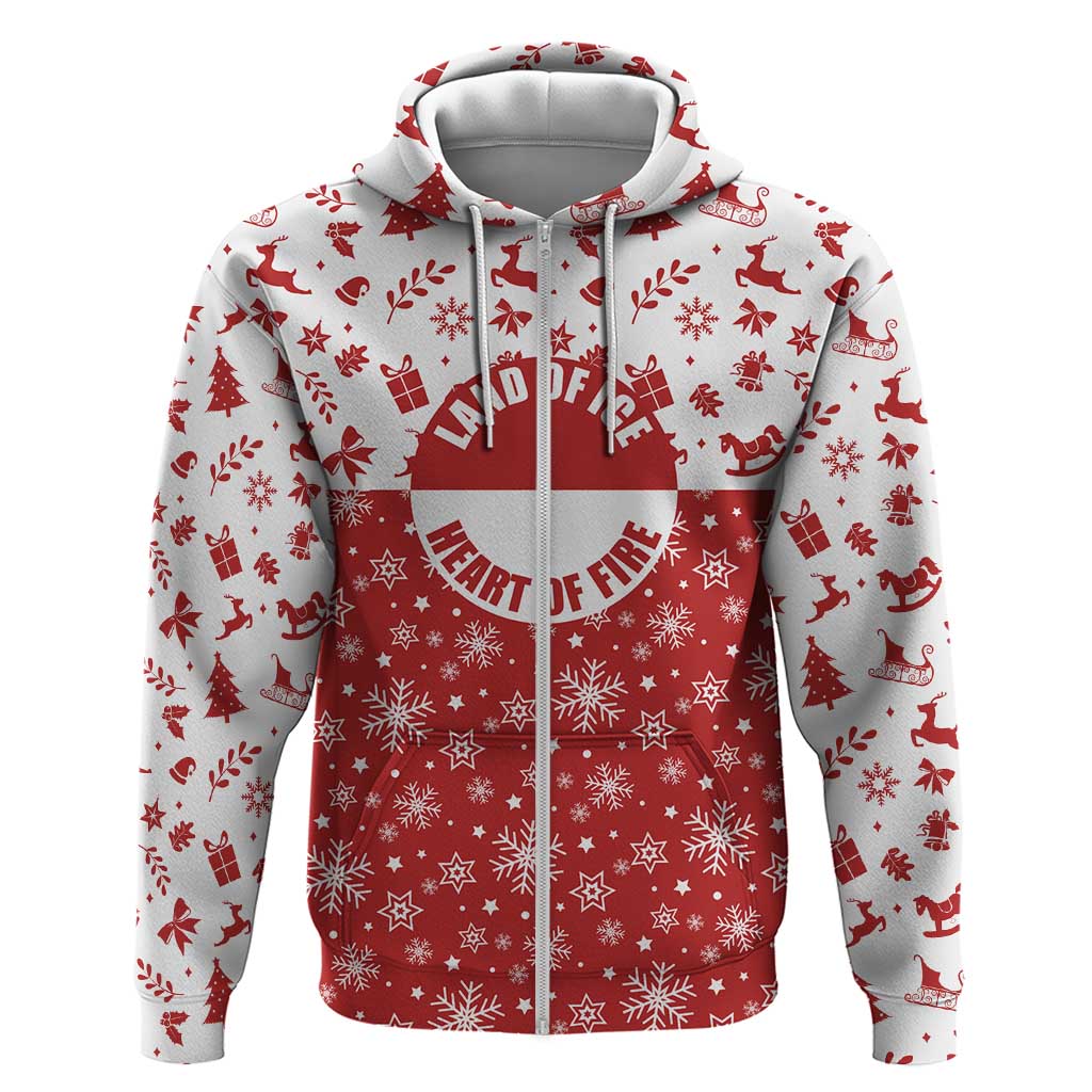 Greenland Christmas Hoodie Land of Ice Heart of Fire - Wonder Print Shop