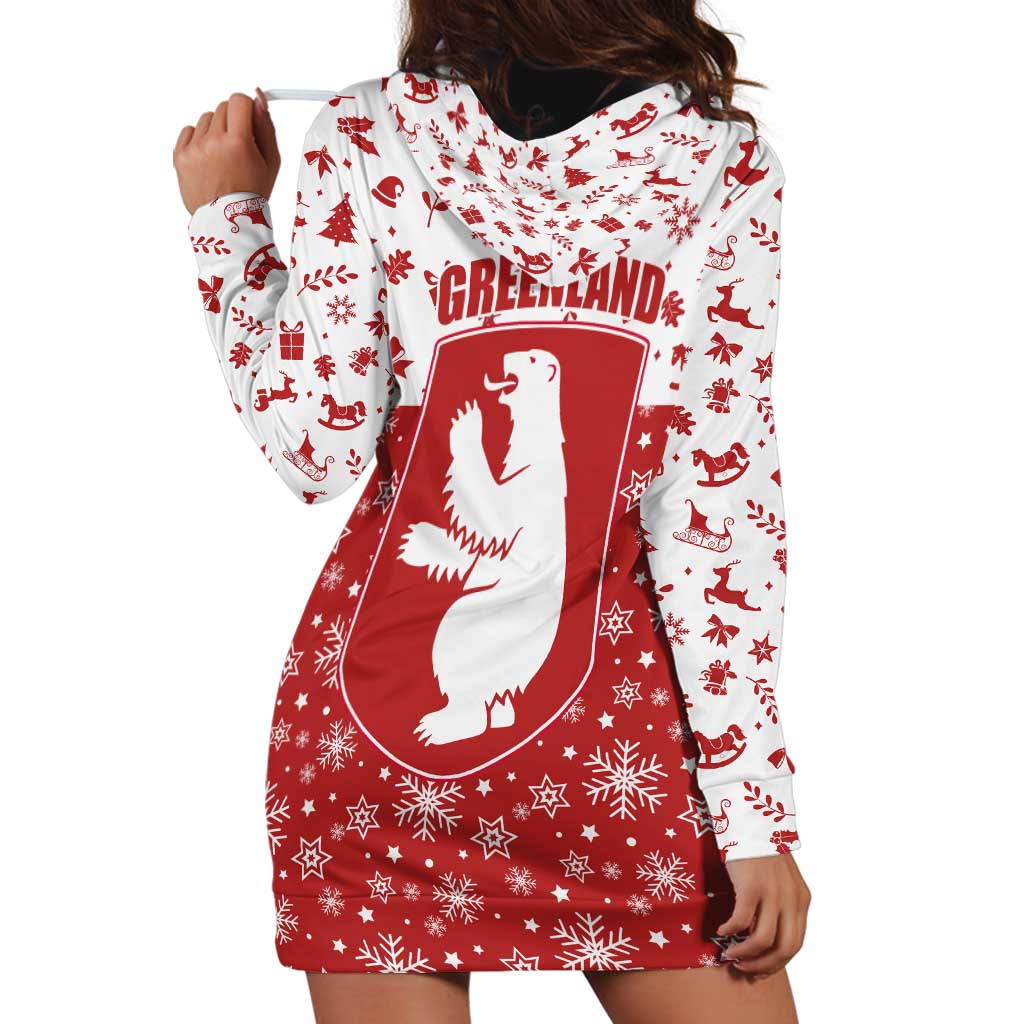 Greenland Christmas Hoodie Dress Land of Ice Heart of Fire - Wonder Print Shop