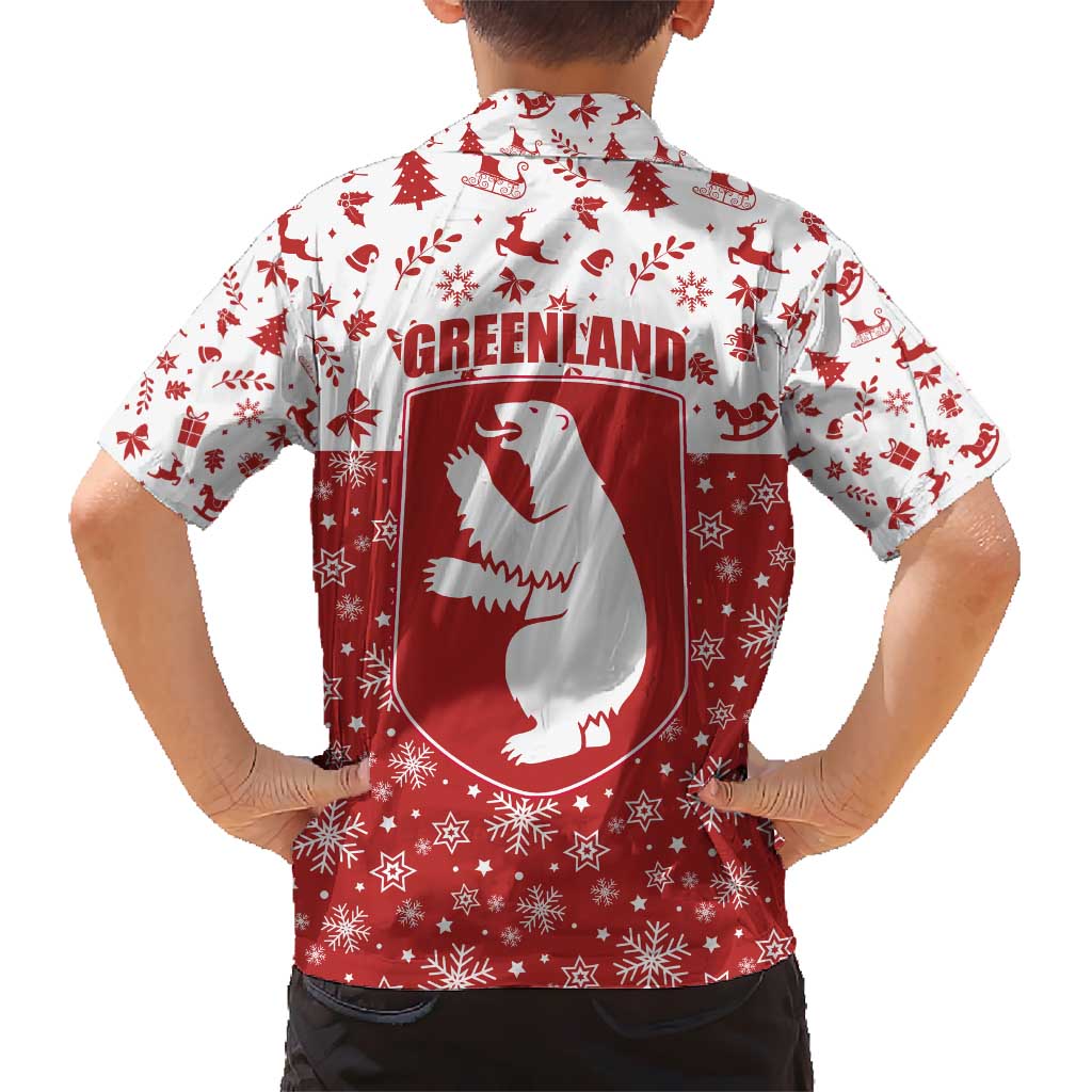 Greenland Christmas Kid Hawaiian Shirt Land of Ice Heart of Fire - Wonder Print Shop