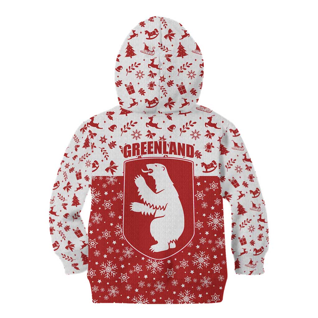 Greenland Christmas Kid Hoodie Land of Ice Heart of Fire - Wonder Print Shop
