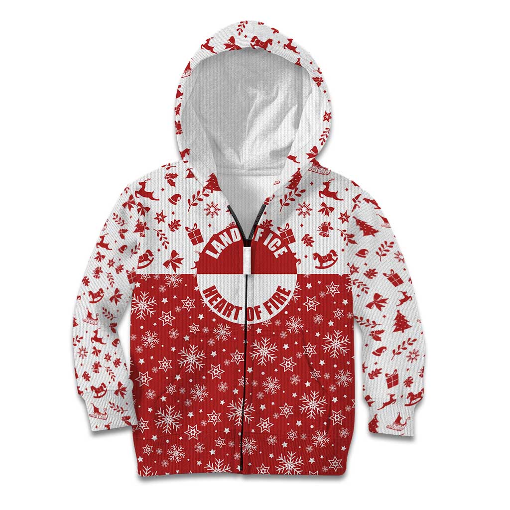 Greenland Christmas Kid Hoodie Land of Ice Heart of Fire - Wonder Print Shop
