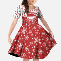Greenland Christmas Kid Short Sleeve Dress Land of Ice Heart of Fire - Wonder Print Shop