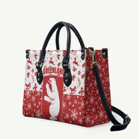 Greenland Christmas Leather Bag Land of Ice Heart of Fire - Wonder Print Shop
