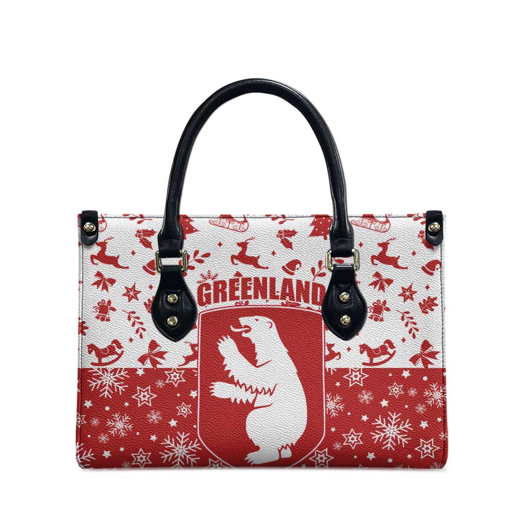 Greenland Christmas Leather Bag Land of Ice Heart of Fire - Wonder Print Shop