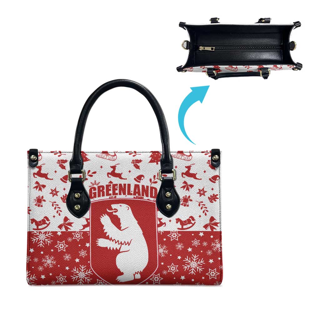 Greenland Christmas Leather Bag Land of Ice Heart of Fire - Wonder Print Shop