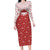 Greenland Christmas Long Sleeve Bodycon Dress Land of Ice Heart of Fire - Wonder Print Shop