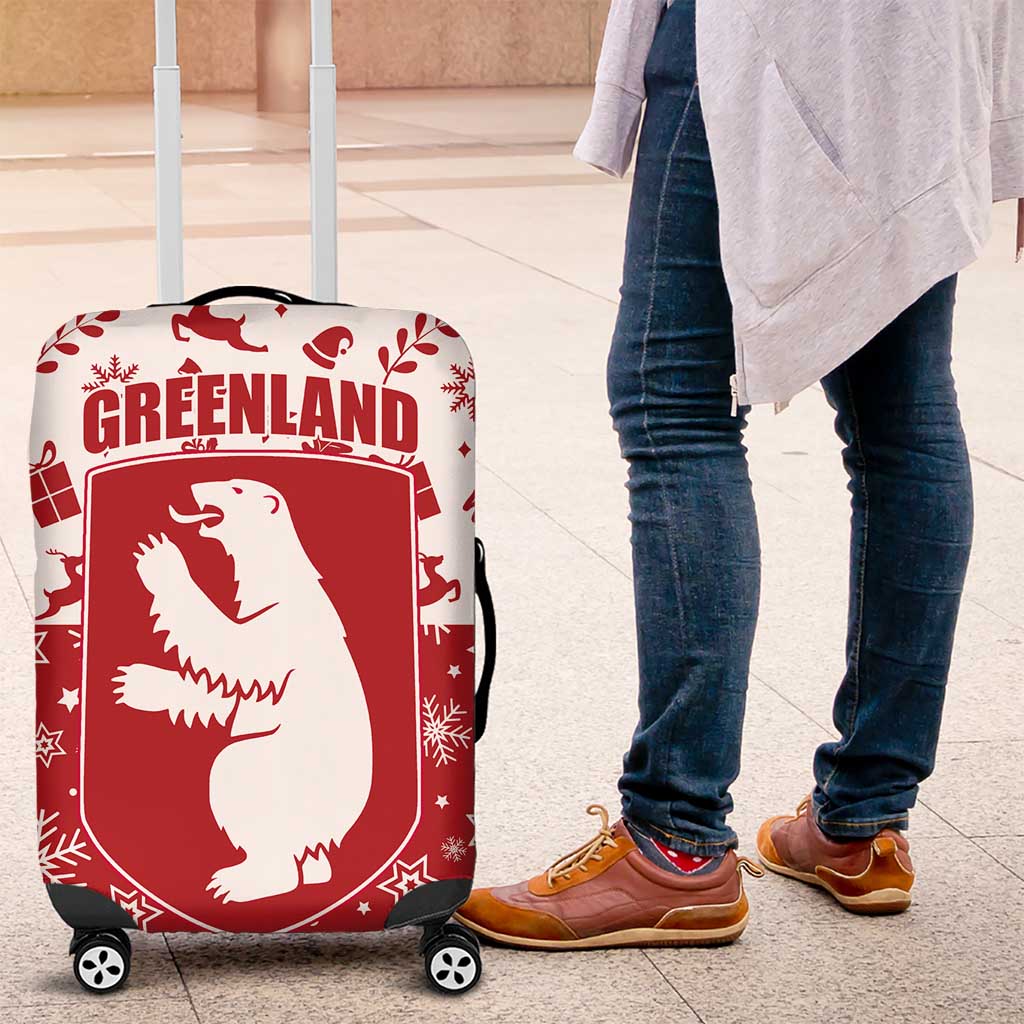 Greenland Christmas Luggage Cover Land of Ice Heart of Fire - Wonder Print Shop
