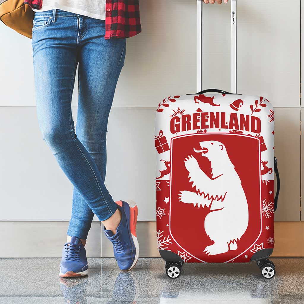 Greenland Christmas Luggage Cover Land of Ice Heart of Fire - Wonder Print Shop