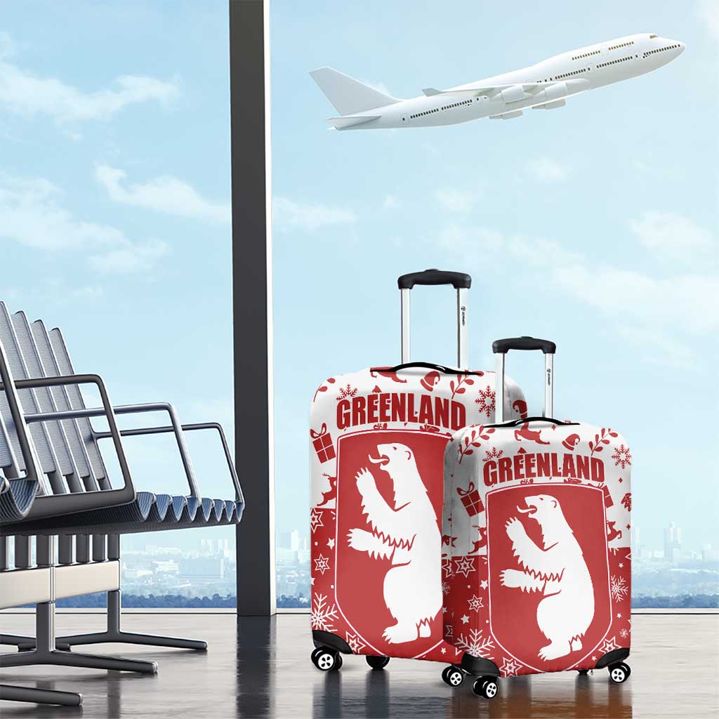 Greenland Christmas Luggage Cover Land of Ice Heart of Fire - Wonder Print Shop