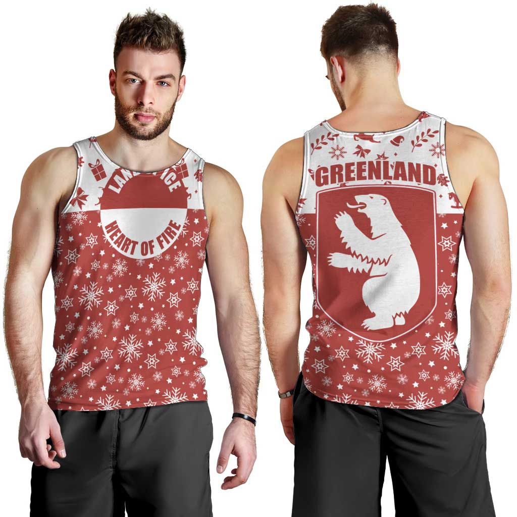 Greenland Christmas Men Tank Top Land of Ice Heart of Fire - Wonder Print Shop