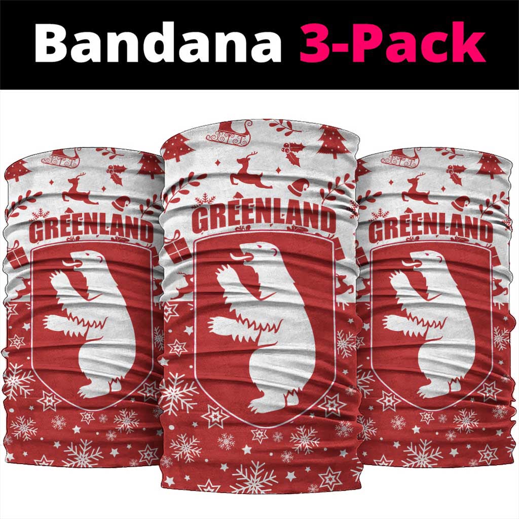 Greenland Christmas Neck Gaiter Land of Ice Heart of Fire - Wonder Print Shop