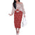Greenland Christmas Off The Shoulder Long Sleeve Dress Land of Ice Heart of Fire - Wonder Print Shop