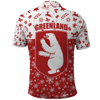 Greenland Christmas Polo Shirt Land of Ice Heart of Fire - Wonder Print Shop