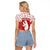 Greenland Christmas Raglan Cropped T Shirt Land of Ice Heart of Fire - Wonder Print Shop